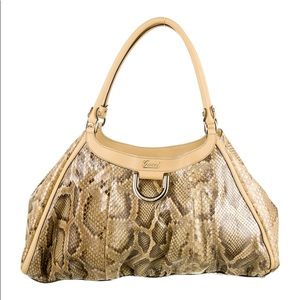 Vintage Gucci python d ring hobo